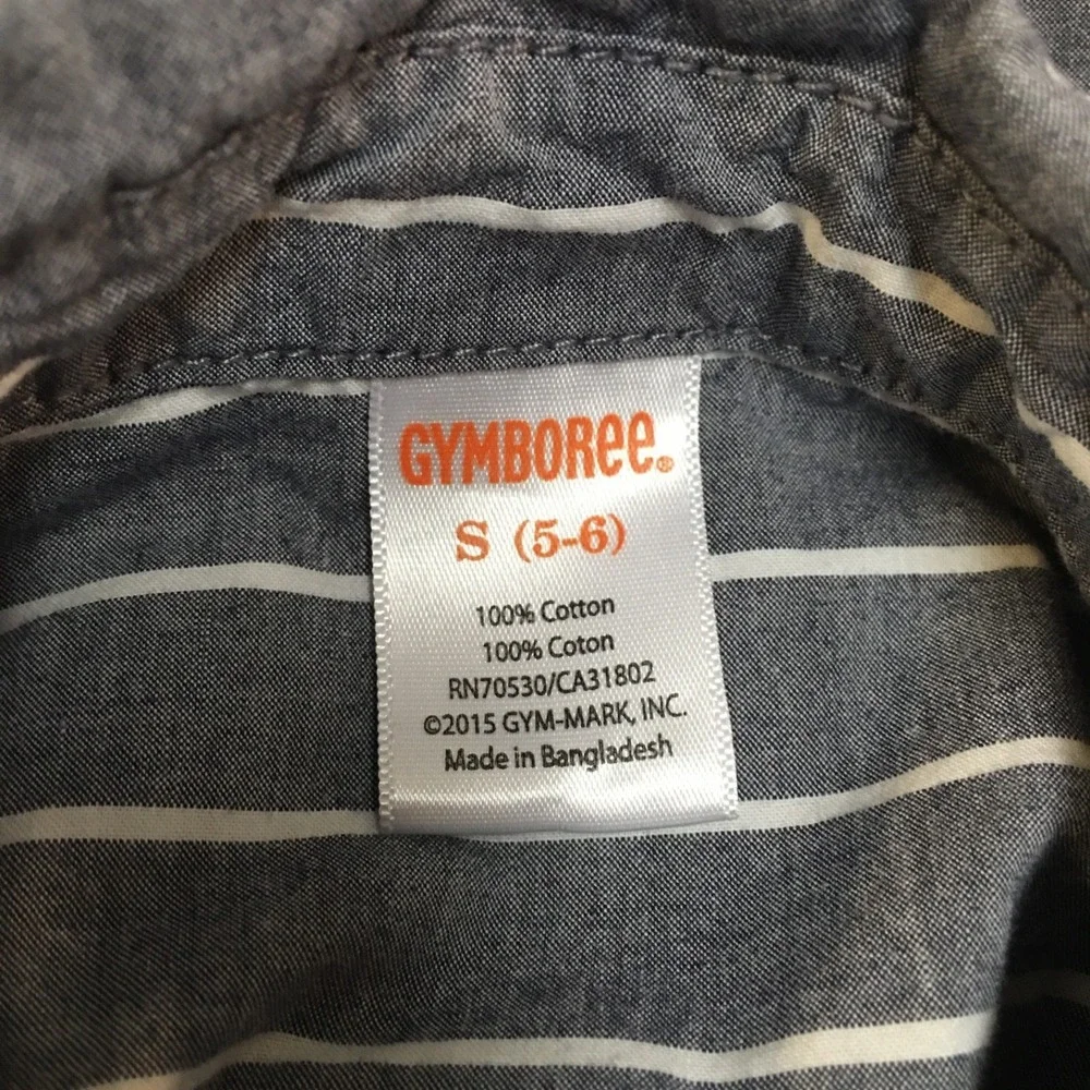 Boys Gymboree 5-6 Years Small Clothing Lot 3x Pieces Bulk Summer Cargo Roll Tab